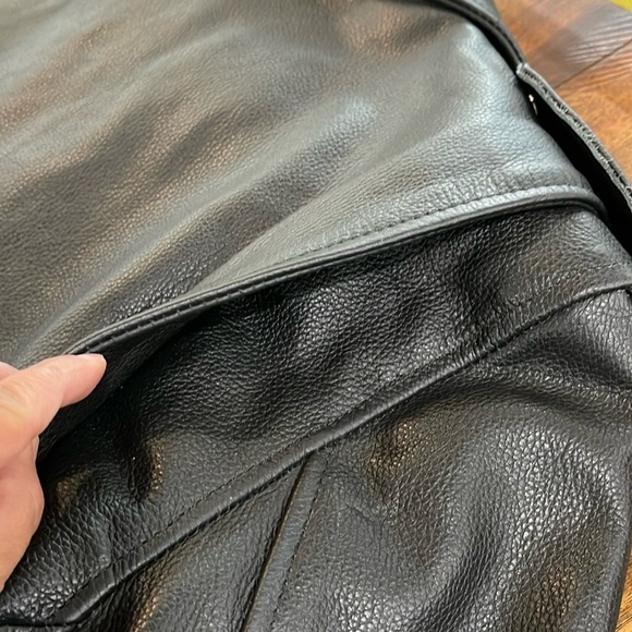 CUSTOM BILT BLACK LEATHER MOTORCYCLE MOTORS BIKER JACKET - SIZE SMALL - Picture 13 of 17